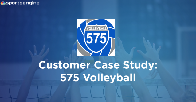 Article image featuring the logo of 575 volleyball and the title: Customer Case Study: 575 Volleyball
